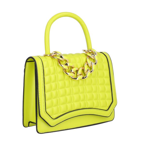Set geanta dama casual cu gentuta verde lemon cu maner TurboBags BS8783CA2301221 6