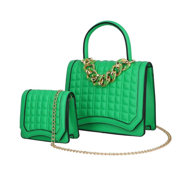 Geanta de Mana - Set geanta dama casual cu gentuta verde cu maner TurboBags BS8783CA2301225