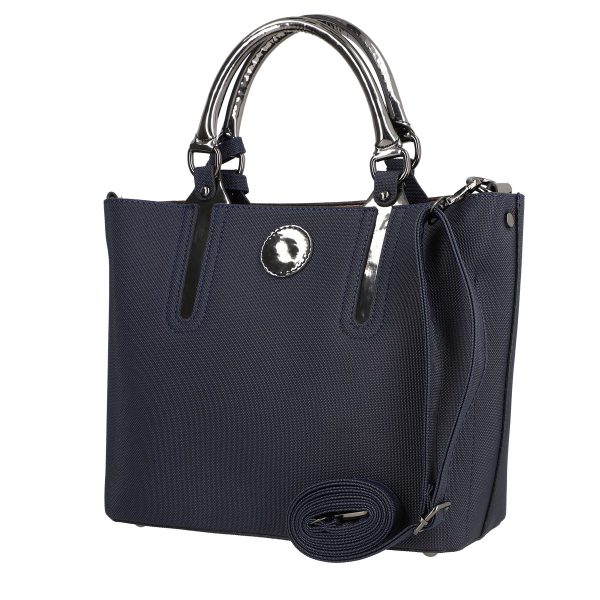 Set geanta dama casual cu portofel din piele ecologica bleumarin BS33SET2302336 7