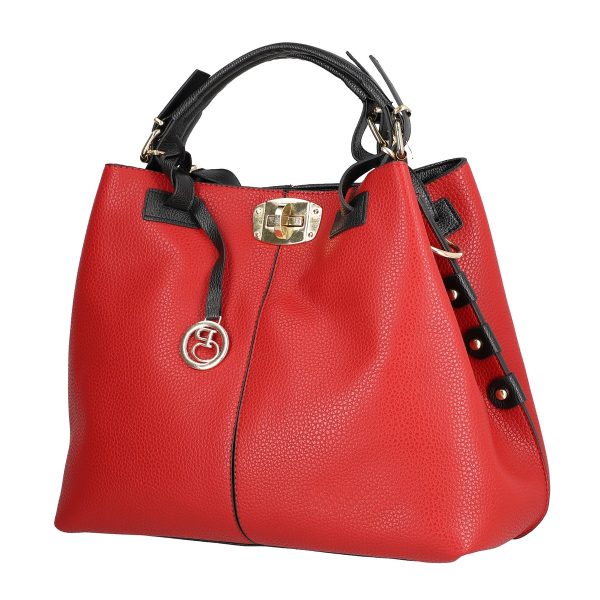 Set geanta dama cu portofel casual rosu din piele ecologica cu doua compartimente BS22SET2302313 9