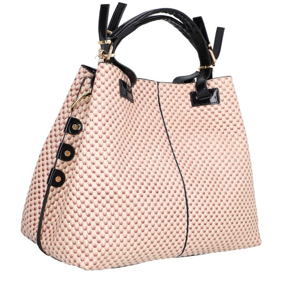 Set geanta dama cu portofel casual roz din piele ecologica cu doua compartimente BS22SET2302326 6
