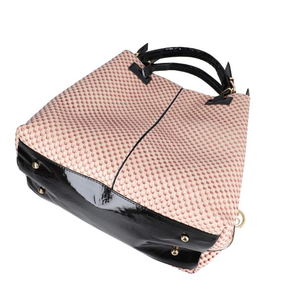 Set geanta dama cu portofel casual roz din piele ecologica cu doua compartimente BS22SET2302326 6