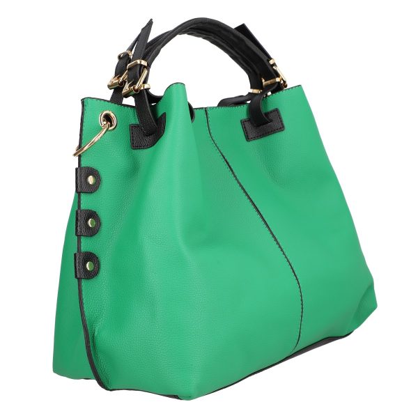 Set geanta dama cu portofel casual verde din piele ecologica cu doua compartimente BS22SET2302328 4