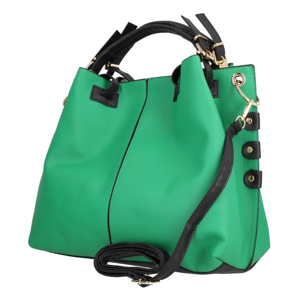 Set geanta dama cu portofel casual verde din piele ecologica cu doua compartimente BS22SET2302328 5
