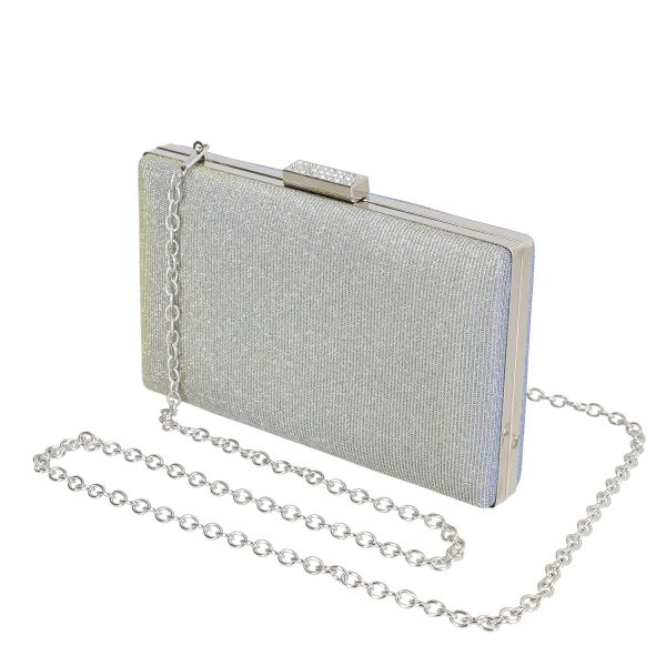 Clutch Negru - Geanta clutch cu lant albastru deschis accesorii cristale BS5831LK2305237