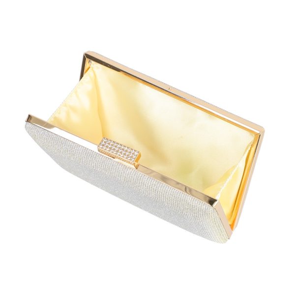 Geanta clutch cu lant auriu accesorii cristale BS5831LK2305236 5