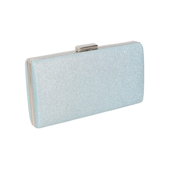Geanta de evenimente femei din material sintetic albastru deschis cu bretea lantisor BS5832LK2305227 6