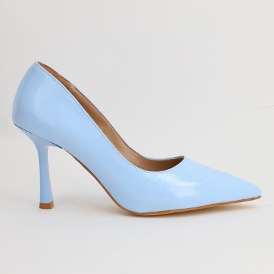 Incaltaminte Dama - Pantofi Dama cu Toc varf ascutit Piele Eco albastru deschis (BS8901AY2305439)