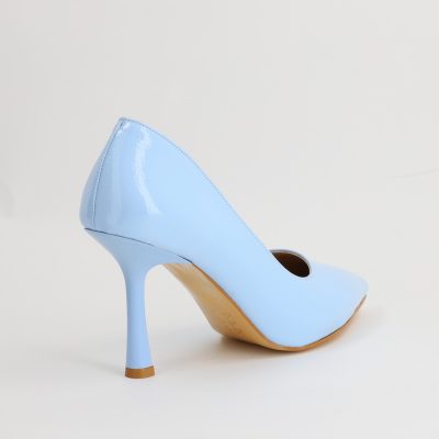 Pantofi Dama cu Toc varf ascutit Piele Eco albastru deschis (BS8901AY2305439)