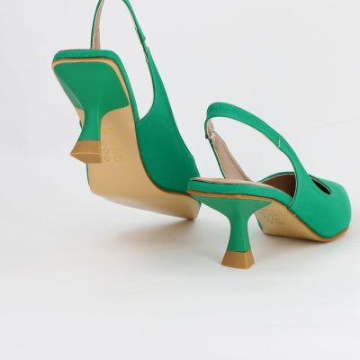 Pantofi Dama cu Toc varf ascutit Piele Eco Verde (BS8918AY2305442)