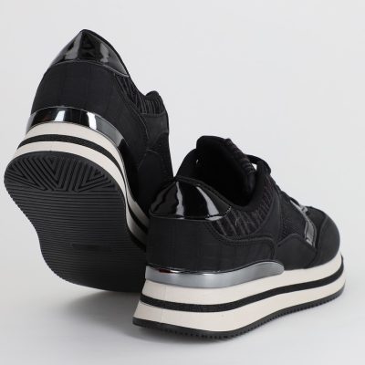 Pantofi sport dama cu elemete negru cu argintiu (BS203EV2307078)