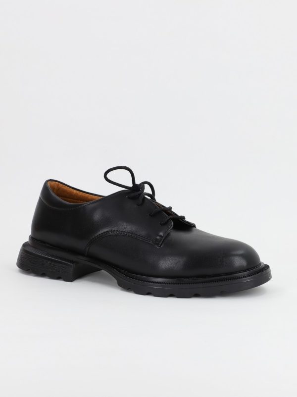 Pantofi Casual Dama negru mat Piele Ecologica cu Varf Rotund - BS707P2307016 7