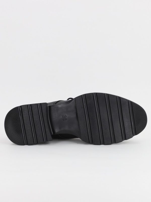 Pantofi Casual Dama negru mat Piele Ecologica cu Varf Rotund - BS707P2307016 8