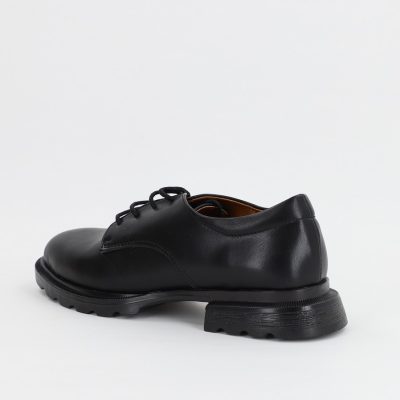 Pantofi Casual Dama negru mat Piele Ecologica cu Varf Rotund - BS707P2307016