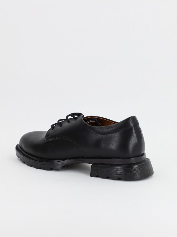 Pantofi Casual Dama negru mat Piele Ecologica cu Varf Rotund - BS707P2307016 173