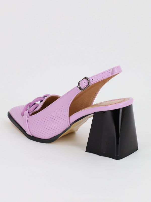 Pantofi Dama cu Toc Gros violet BS740AY2306608 7