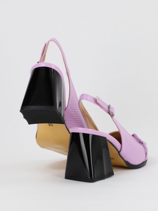 Pantofi Dama cu Toc Gros violet BS740AY2306608 6