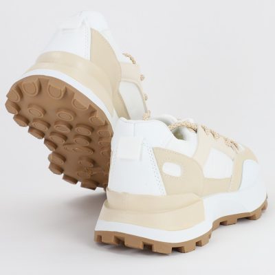 Pantofi sport dama bej cu talpa alb(BS258EV2307132)