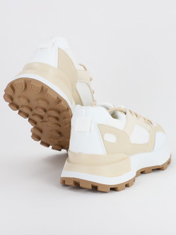 Pantofi sport dama bej cu talpa alb(BS258EV2307132) 5