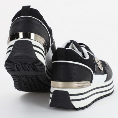 Pantofi sport dama cu elemente alb cu negru (BS2195Q2307162)