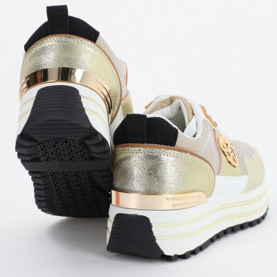 Pantofi sport dama cu elemente alb cu auriu (BS2195Q2307160)
