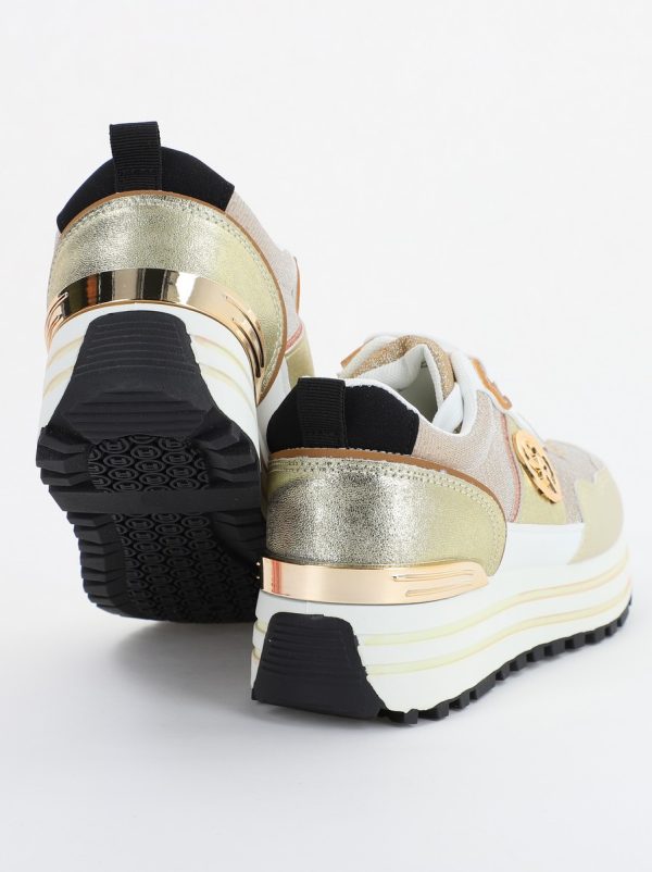 Pantofi sport dama cu elemente alb cu auriu (BS2195Q2307160) 5