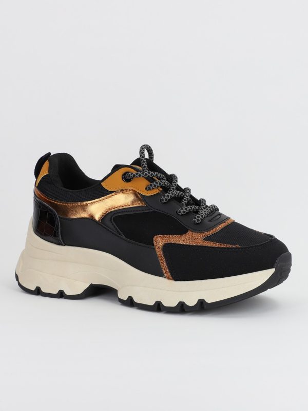 Pantofi sport dama cu elemente design negru (BS211EV2307085) 5