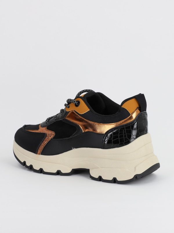 Pantofi sport dama cu elemente design negru (BS211EV2307085) 6