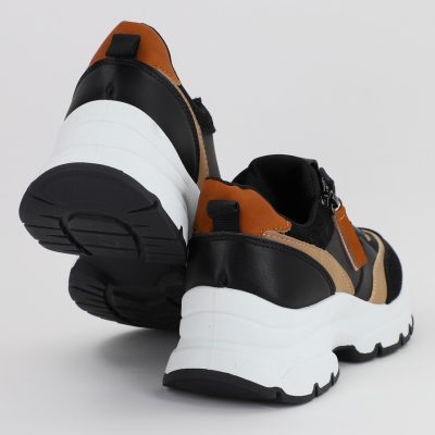 Pantofi sport dama cu elemente design negru (BS212EV2307087)