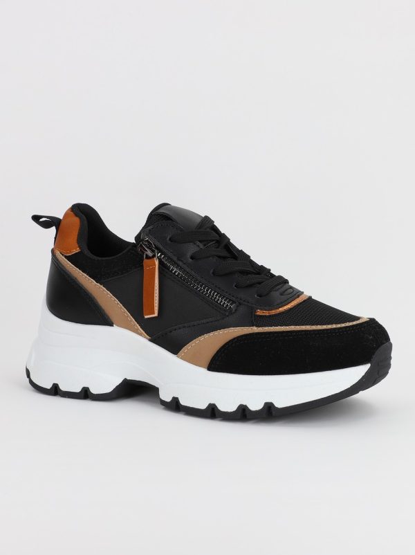 Pantofi Sport Dama - Pantofi sport dama cu elemente design negru (BS212EV2307087)
