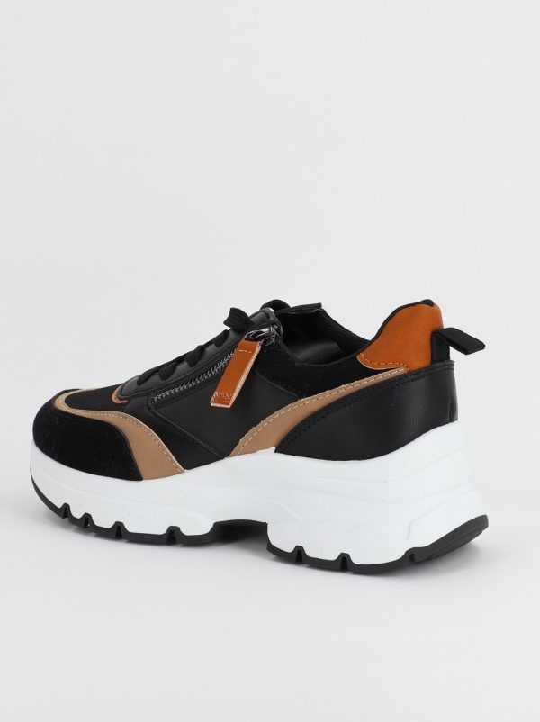 Pantofi sport dama cu elemente design negru (BS212EV2307087) 7