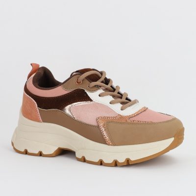 Pantofi Sport Dama - Pantofi sport dama cu elemente design roz(BS211EV2307082)