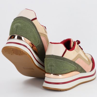 Pantofi sport dama cu elemente design rosu (BS220EV2307104)
