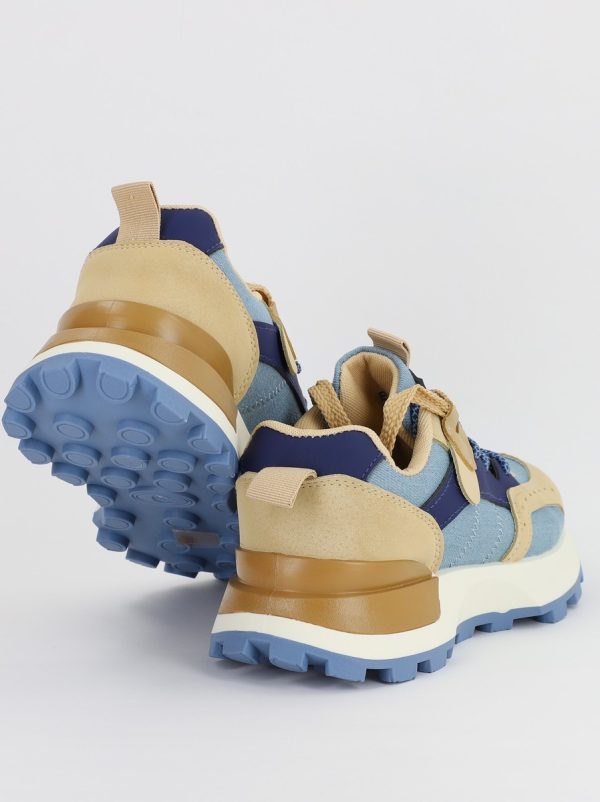 Pantofi sport dama cu sireturi albastru (BS259EV2307135) 5