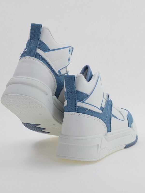 Pantofi sport dama inalti talpa groasa alb albastru (BS233EV2307123) 6