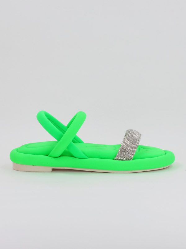 Sandale Dama cu banda cristale Verde (BS322SN2306665) 5
