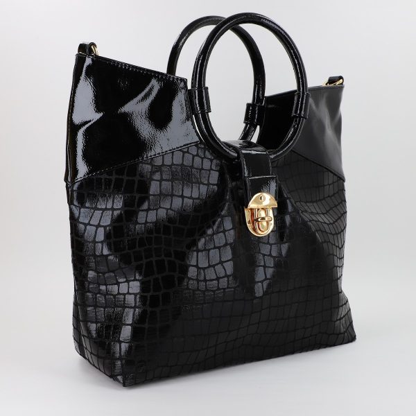 Set Geanta cu Portofel Shopper cu doua compartimente Negru (BS626SH2306715) 6
