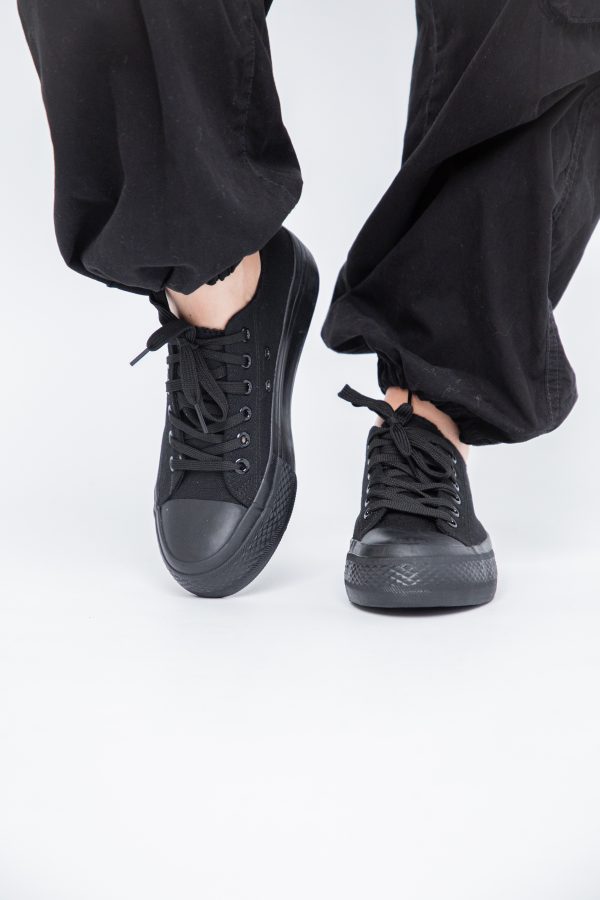 Pantofi sport pentru femei model teniși culoare negru total BS307A2307149 175