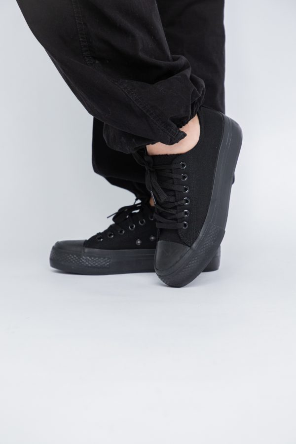 Pantofi sport pentru femei model teniși culoare negru total BS307A2307149 173