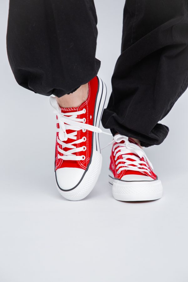 Pantofi sport pentru femei model teniși culoare rosie BS307A2307148 177