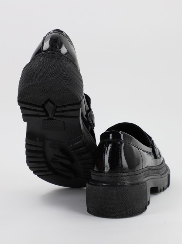 Pantof Dama tapla groasa cu elemente design Negru (BS201AY2308171) 6