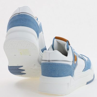 Pantofi sport dama cu elemete alb cu denim albastru (BS225EV2307110)