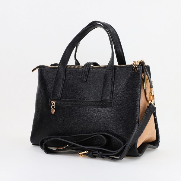 Geanta dama casual de umar cu trei compartimente neagra Lulu Castagnette BS23052A2307119 6