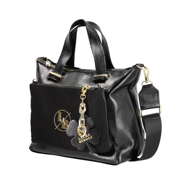 Geanta Casual Dama - Geantă damă casual neagra buzunar frontal detașabil Laura Biaggi BS265G2307325
