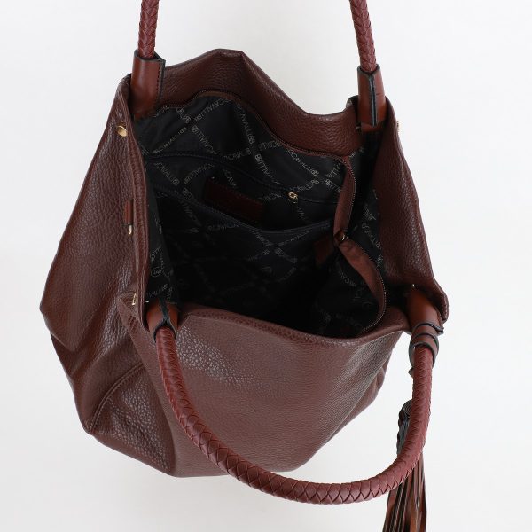 Geanta dama shopper piele ecologica Visiniu Cavalli BS1063BL2307300 6