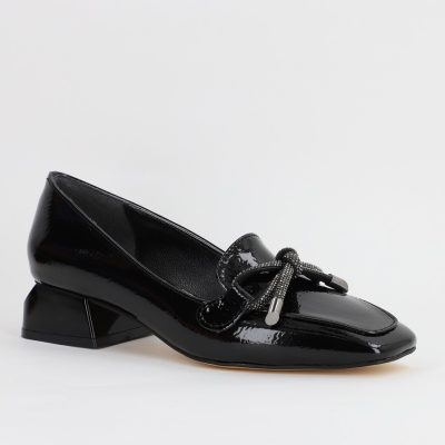 Incaltaminte Dama - Pantofi cu Toc Eleganti din Piele Ecologica Negru - BS156BA2308183