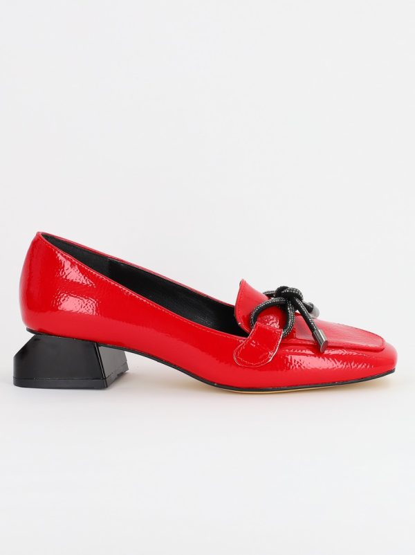 Pantofi cu Toc Eleganti din Piele Ecologica rosu - BS156BA2308106 6
