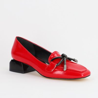 Incaltaminte Dama - Pantofi cu Toc Eleganti din Piele Ecologica rosu - BS156BA2308106