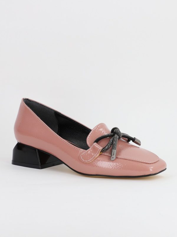 Incaltaminte Dama - Pantofi cu Toc Eleganti din Piele Ecologica roz - BS156BA2308182