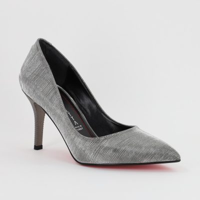 Incaltaminte Dama - Pantofi Dama cu Toc subtire stiletto din Piele Eco cu platina cu dungi (BS795AY2308134)